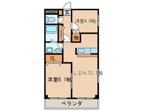 ロ－タス　コンファの物件間取画像